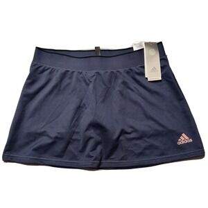 ADIDAS CLUB TENNIS Women Large Aeroready Legend Ink/White 13" Skort NEW HE2975
